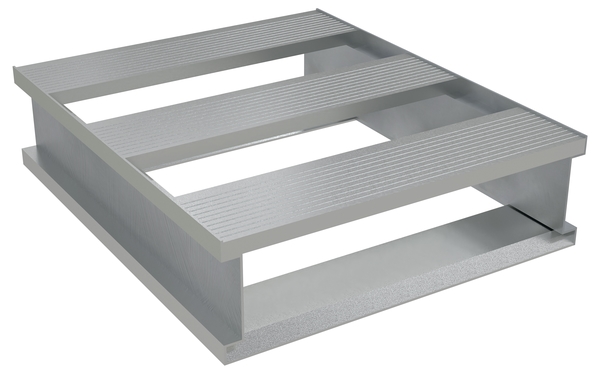 AP-2024 4000 lbs 20 x 24 x 6 in. Aluminum Heavy Duty Half Pallet - Silver