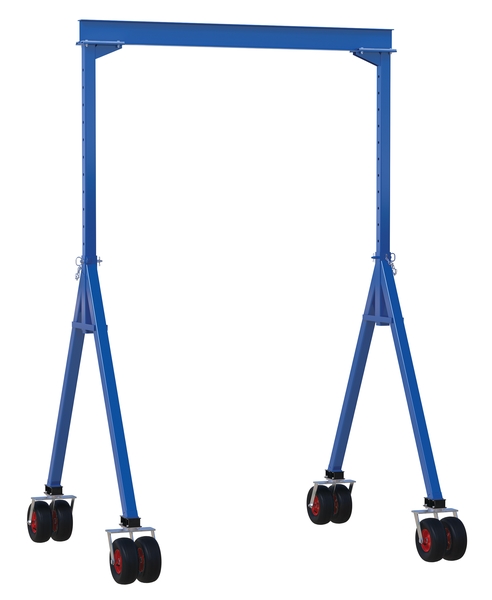 Steel Adjustable Gantry Crane - Blue - 10 x 12 ft - 4000 lbs Capacity