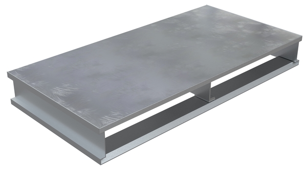 AP-ST-4824 4000 lbs 24 x 48 x 6 in. Aluminum Heavy Duty Solid Top Pallet - Silver