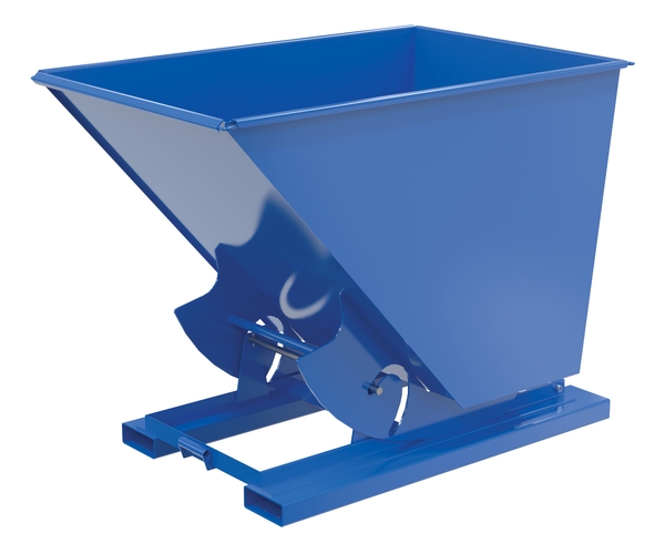 D-150-MD-NB 1.5 cu. Yard Steel Medium Duty No Bump & Dump Hopper - Blue