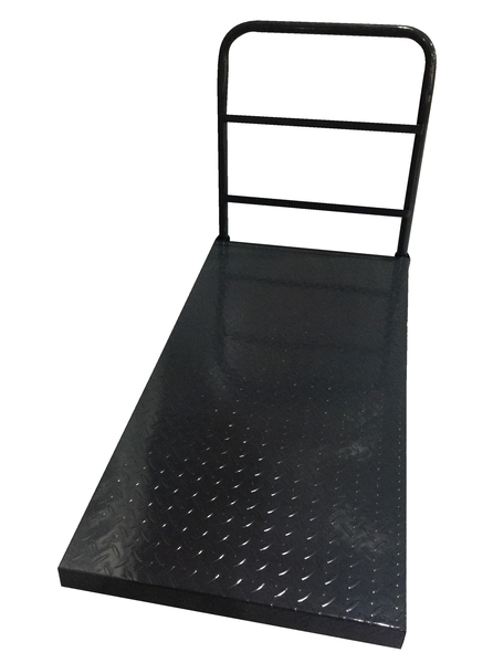 Steel Tread Plate Platform Truck - Black - 24in. x 36in. - 2000 lbs Capacity
