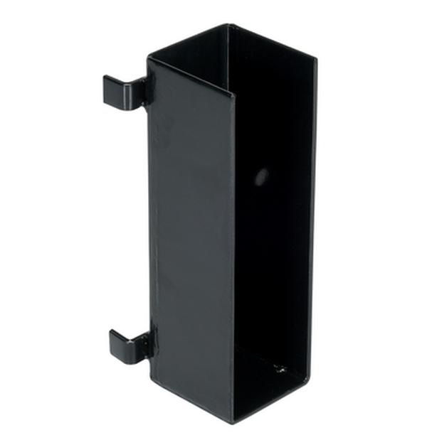 GR-H2R-BKT-DI-BK Steel U-Bracket with System for 2 Ribbed Drop-In Guard Rail - Black