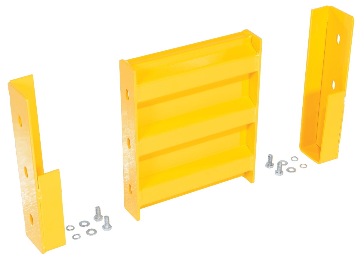 GR-F3R-DI-1-YL 12 in. Steel 3 Ribbed Drop in Style Guard Rail, Yellow