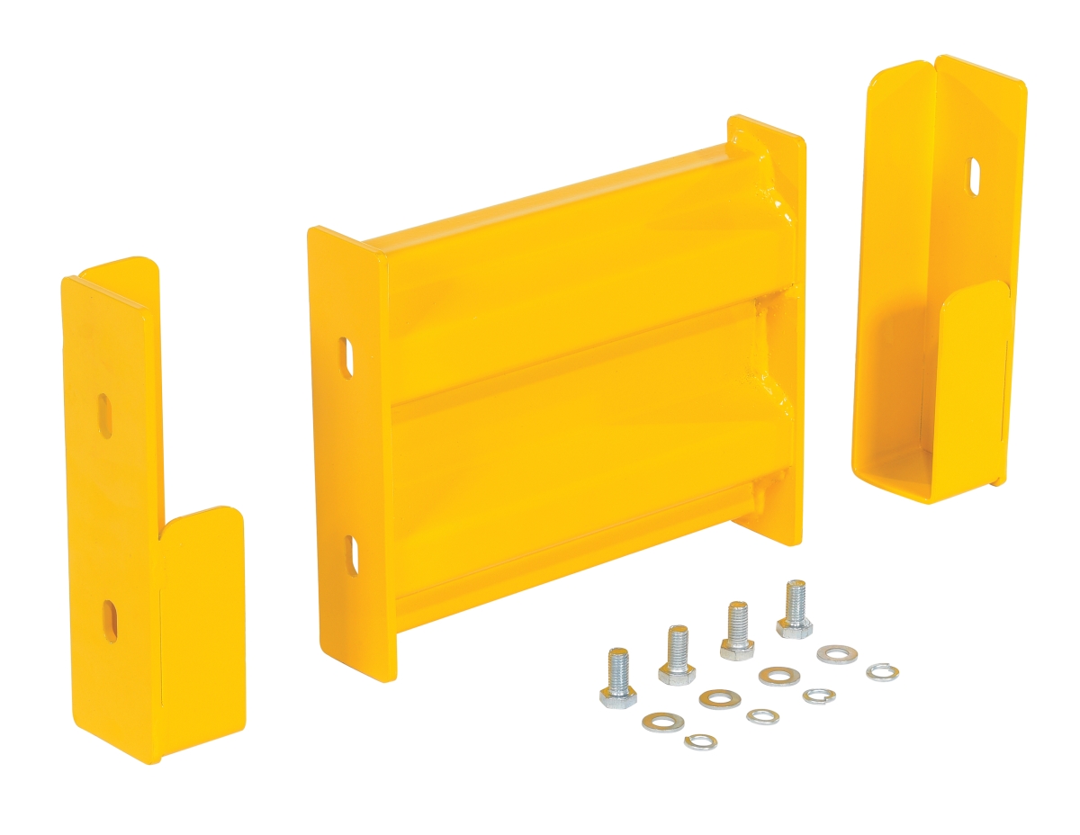 GR-F2R-DI-1-YL 12 in. Steel 2 Ribbed Drop in Style Guard Rail, Yellow