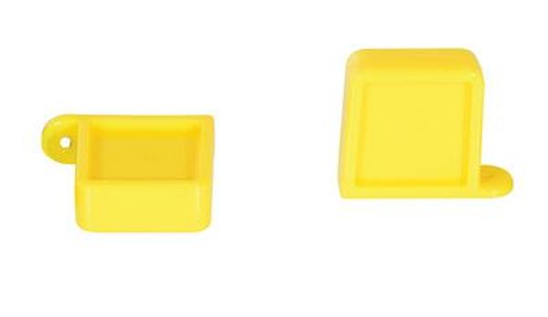 FPU-TK-45-M-YL 5.62 x 0.75 in. Thick Polyurethane Magnetic Fork Tip Protector - Yellow