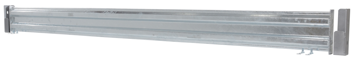 Galvanized Steel Guard Rail - Gray - 114 in. - 2 Ribbed Design