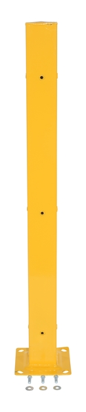 Steel 60in. Yellow Tubular Guard Rail Post - Heavy-Duty Design
