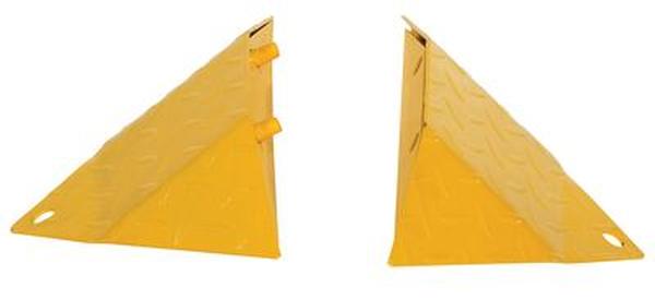 TSPIKE-EC Steel Spiked Traffic Speed Bump End Caps - Yellow