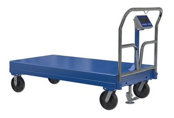 Picture of Vestil SPT-2496-SCL 3&#44;600 lbs 100.5 x 24 x 40 in. Steel Platform Truck with Scale - Blue