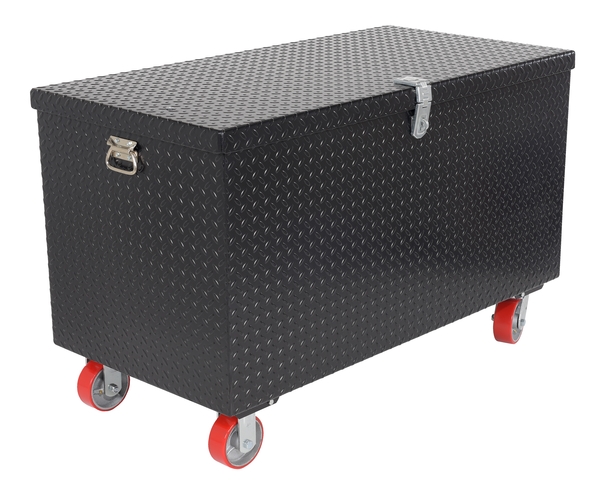 Picture of Vestil STTB-2460-C 24 x 60 in. Steel Tread Plate Toolbox with Casters - Black