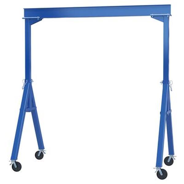 FHS-2-15-TLC 2000 lbs 15 ft. Steel Fixed Gantry Crane with Total Locking Glass Filled Nylon Casters - Blue