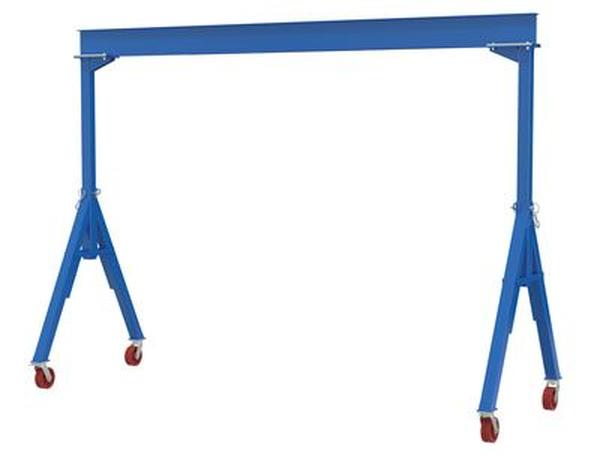 FHS620VG 6000 lbs 20 ft Steel Fixed Gantry Crane with VGroove Ductile Casters  Blue
