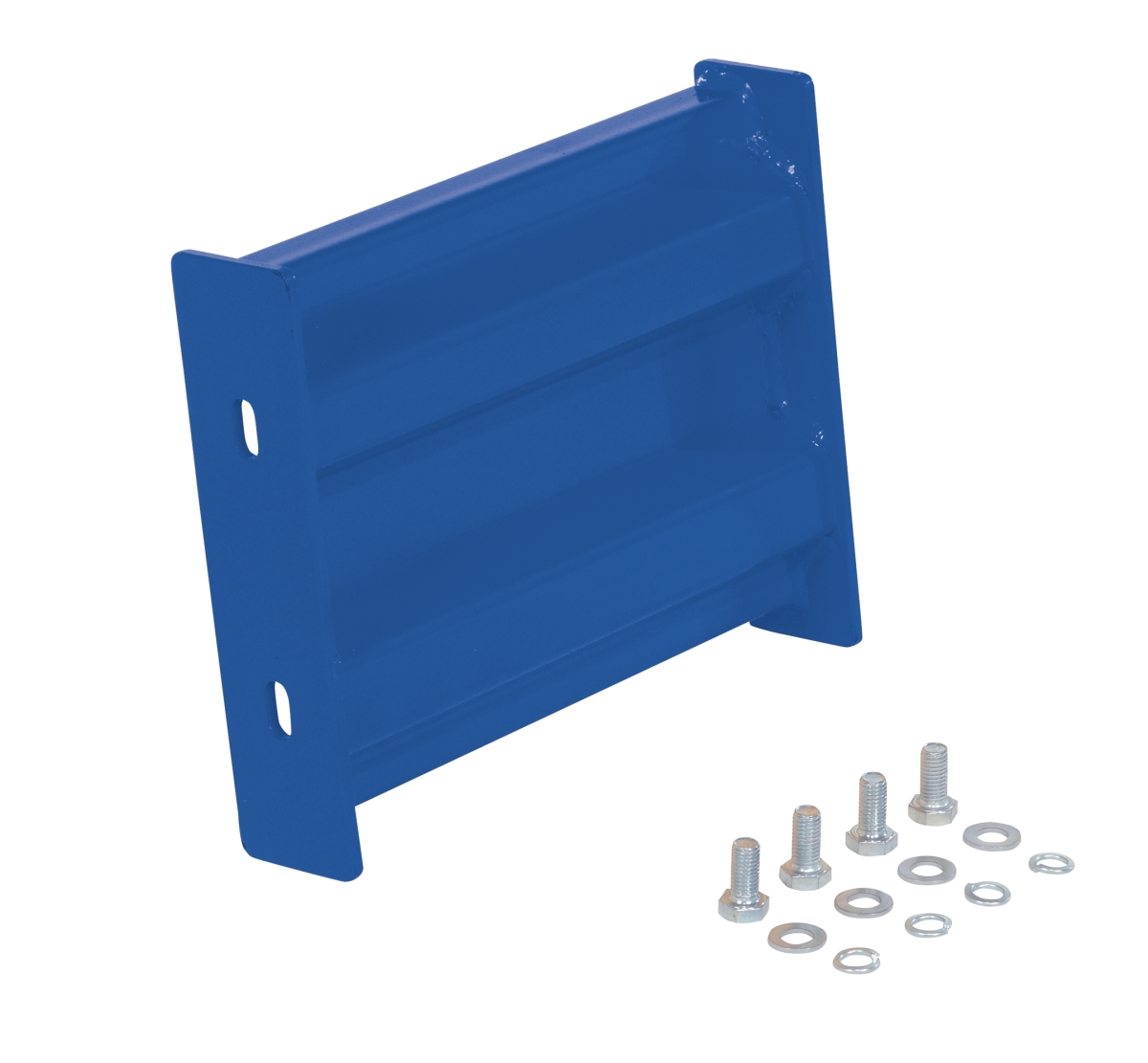 GR-F2R-BO-1-BU 6 in. Steel 2 Ribbed Bolt on Style Guard Rail, Blue