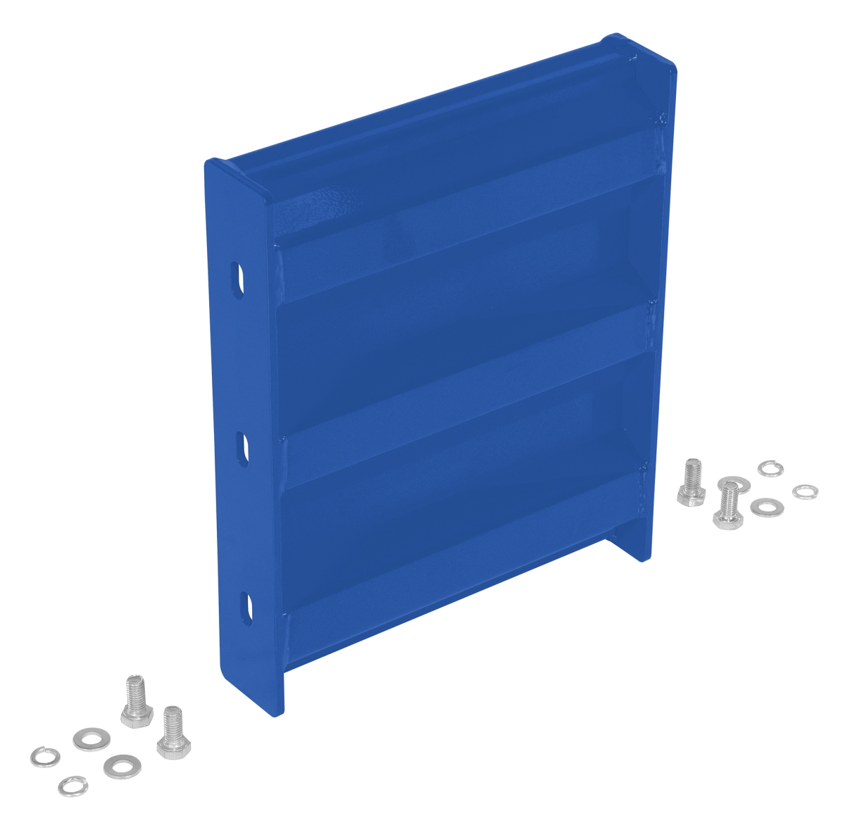GR-F3R-BO-1-BU 12 in. Steel 3 Ribbed Bolt on Style Guard Rail, Blue