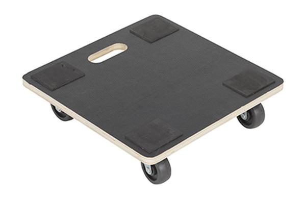 HDOS-SQ-1616-400 400 lbs 16 x 16 x 4 in. Hardwood Square Dolly Deck - Black