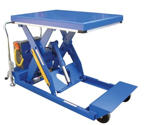 Picture of Vestil PST-2448-1-46 1000 lbs 24 x 48 in. Steel Heavy Duty Portable Scissor Lift Table - Blue