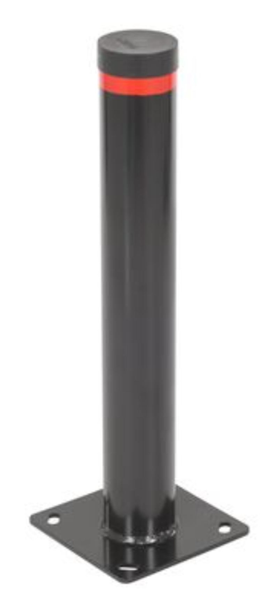 Steel Pipe Safety Bollard - Black - 24 x 3.5 in. - Durable Protection