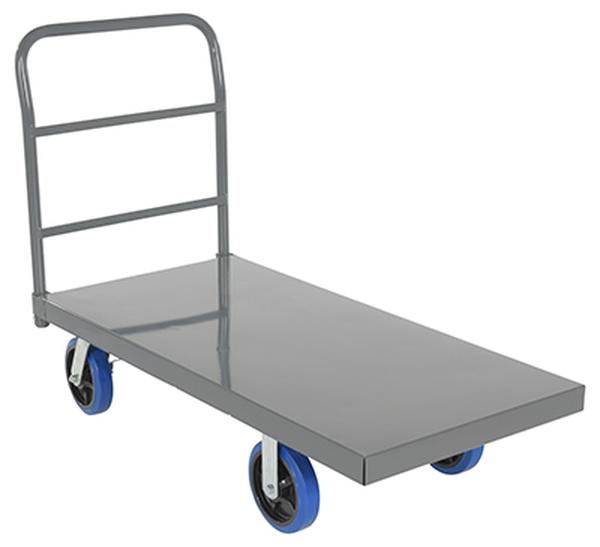 Steel Platform Truck - Gray & Blue - 2500 lbs Capacity - 8in. Casters