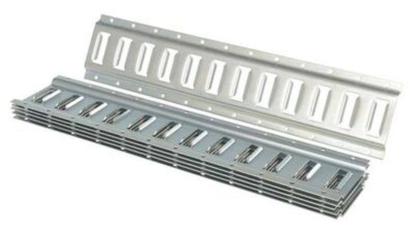 2 ft. Steel Zinc Plated E-Track - Gray - Pack of 6 - Durable Cargo Securing System