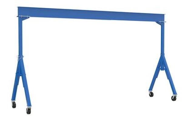 FHS-6-10-TLC 6000 lbs 10 ft. Steel Fixed Gantry Crane with Total Locking Phenolic Casters - Blue