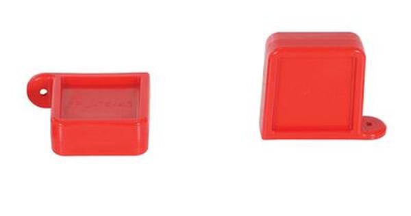 FPU-TK-45-M-RD 5.62 x 0.75 in. Thick Polyurethane Magnetic Fork Tip Protector with Pocket - Red