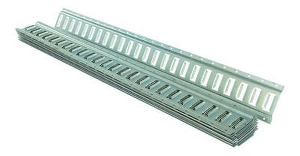 E-TRK-4-ZN-10PK Steel Zinc Plated E-Track - Gray - Pack of 10
