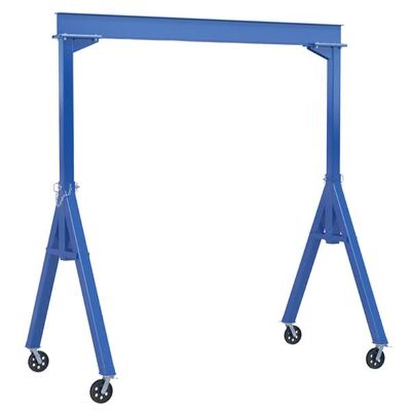FHS420VG 4000 lbs 20 ft Steel Fixed Gantry Crane with VGroove Ductile Casters  Blue
