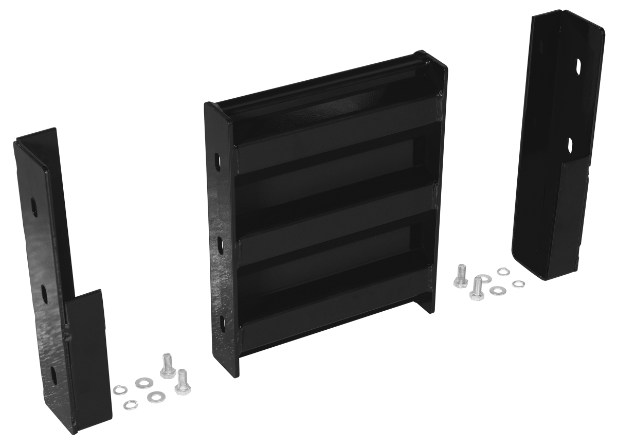 GR-F3R-DI-1-BK 12 in. Steel 3 Ribbed Drop in Style Guard Rail, Black
