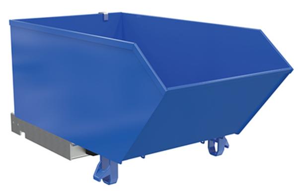 Picture of Vestil LBLK-H-33-HD 0.33 cu. Yard 6000 lbs Steel Heavy Duty Low Profile Self Dumping Hopper&#44; Blue