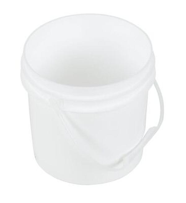 PAIL-1-PWP-180PK 7.5 x 7.5 x 7.5 in. High Density Polyethylene Open Head Pail with Plastic Handle - White - Pack of 180