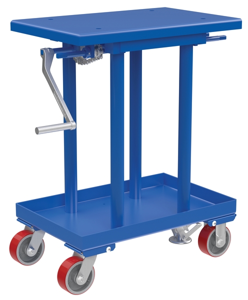 Picture of Vestil MT-1828-HP 18 x 28 in. Steel High Profile Mechanical Post Table&#44; Blue