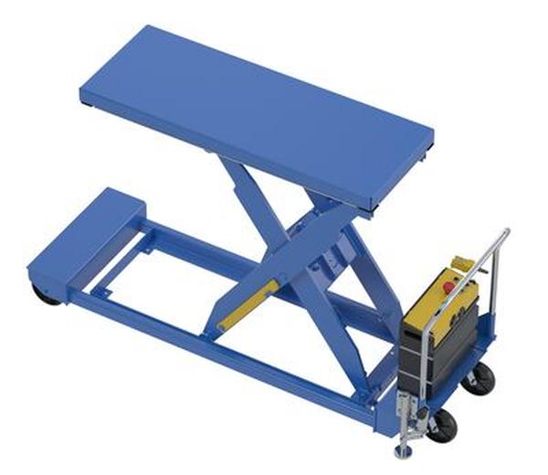 Picture of Vestil PST-2464-1-58 1000 lbs 24 x 64 in. Steel Heavy Duty Portable Scissor Lift Table - Blue