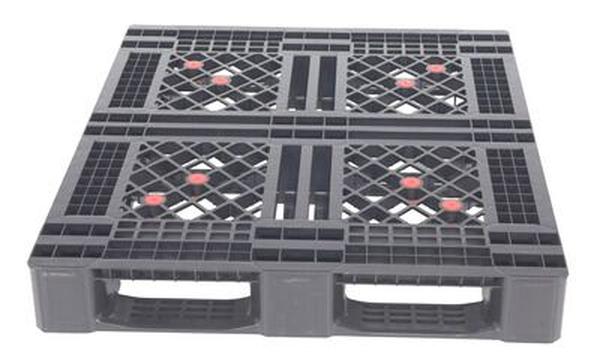 Picture of Vestil PLP4-4840-BLACK 7054 lbs 48 x 40 x 6 in. High Density Polyethylene Pallet - Black