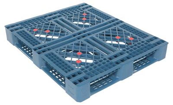Picture of Vestil PLP4-4840-BLUE 7054 lbs 48 x 40 x 6 in. High Density Polyethylene Pallet - Blue
