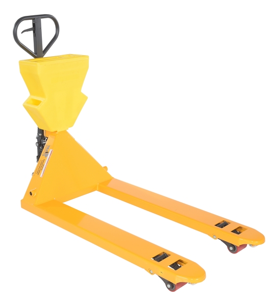 Picture of Vestil PM5-2748-Y-UP-001 61.18 x 27 x 48 in. Steel & Plastic Pallet Truck - Yellow with P-Caddy