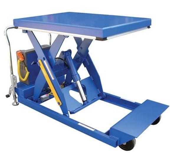 Picture of Vestil PST-2464-2-58-115-1 2000 lbs 24 x 64 in. 115V AC Steel Heavy Duty Portable Powered Scissor Lift Table - Blue