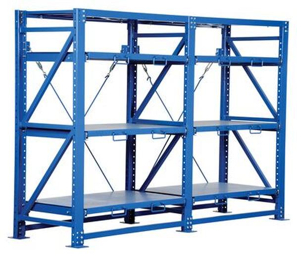 Picture of Vestil VRSOR-120 6000 lbs 32 x 120 x 80 in. Steel Heavy Duty Roll-Out Shelving - Blue