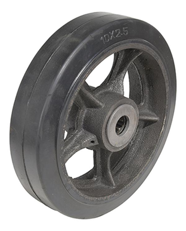 Picture of Vestil WHL-VE-10X2MR 10 Dia. x 2 in. Mold on Rubber Wheel - Black