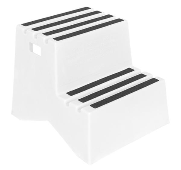 VST-2-WT Polyethylene Marine Step Stool with 2-Step - White
