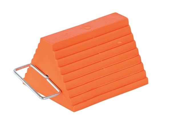 URWC-8-HDL 6 x 9.5 x 8 in. Urethane Standard Wheel Chock with Handle - Orange
