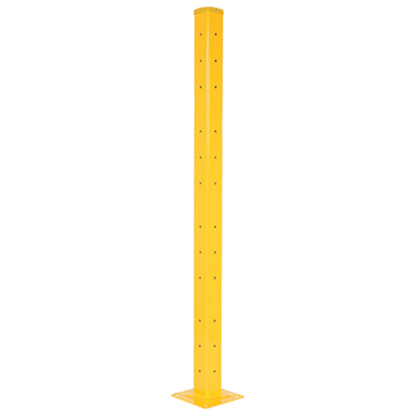 Steel Rigid Tube Post - Yellow - 72 in. - Durable Drop-In Design