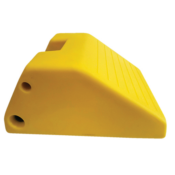 Picture of Vestil URWC-HD-24 15 x 22 x 10 in. Polyurethane Wheel Chock Tire - Overall Depth 142 in.- 255 Ton Capacity - Yellow