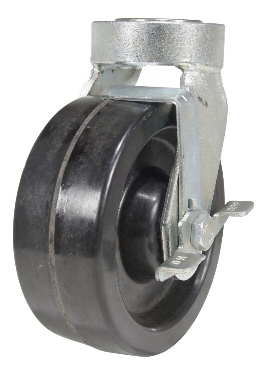 CST-VE-8X3PH-NTP-SWB 8 Dia. x 3 Width in. Phenolic Swivel with Brake Caster - 2500 lbs Capacity - Black & Silver