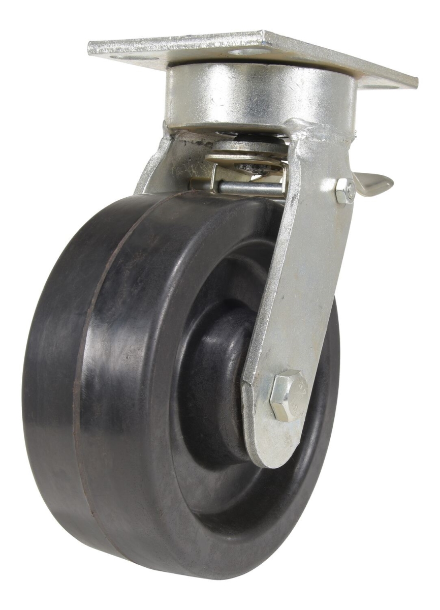 CST-VE-8X3PH-SWTB 8 Dia. x 3 Width in. Phenolic Swivel with Total Lock Caster - 2500 lbs Capacity - Black & Silver