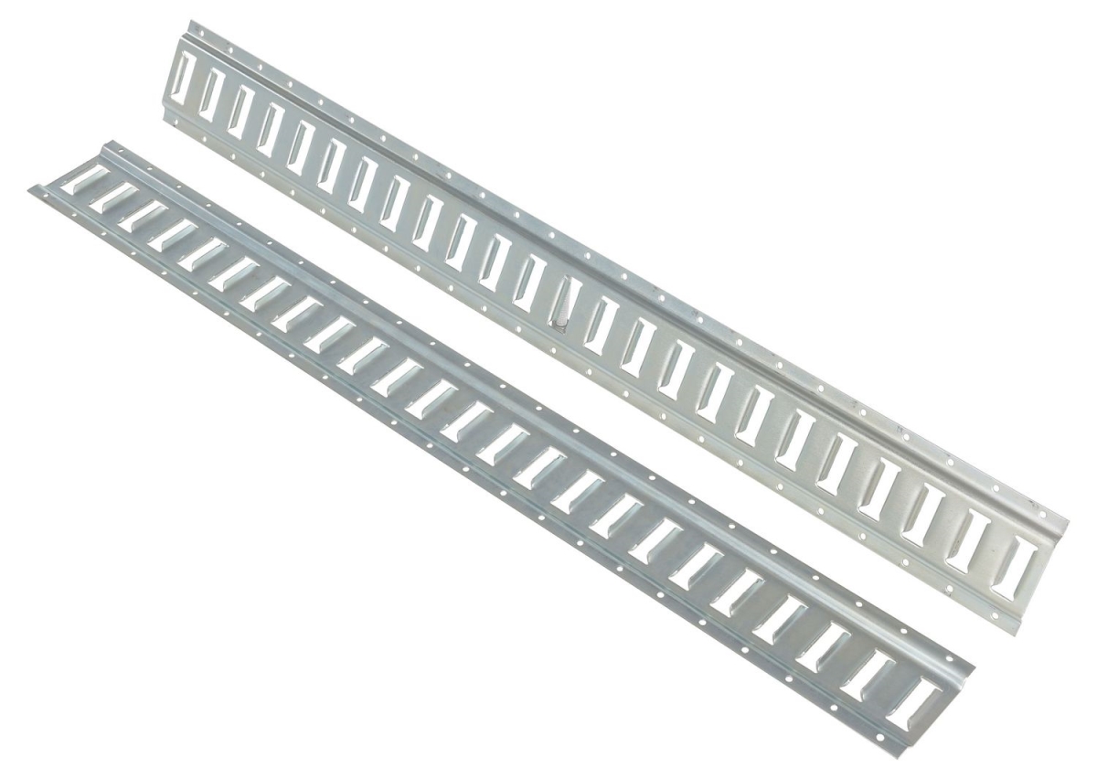 E-TRK-4-ZN-2PK 4 ft. Length Steel Zinc Plated E-Track - Gray - Pack of 2