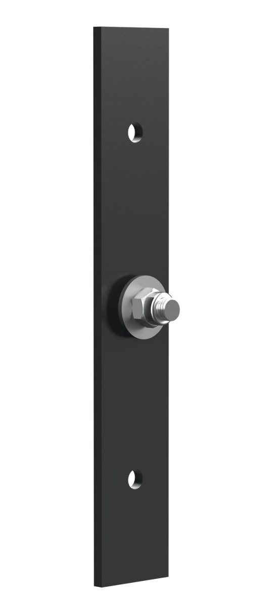 GR-H2R-WM-MP 13 in. Height Steel Wall Mount Plate for Guard Rail Systems - Black