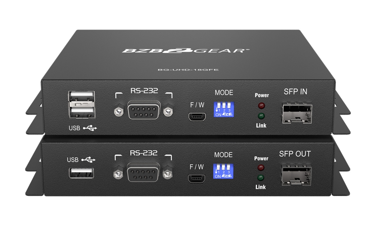 4K HDMI USB KVM Extender Kit with Over Fiber HDR, 2-Way IR & RS-232