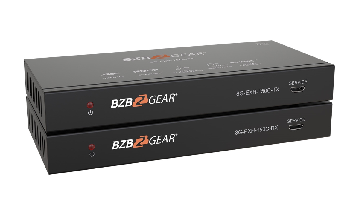 4K 18Gbps HDMI HDBaseT Extender with Bi-directional IR RS-232 & CEC up to 150M, Black