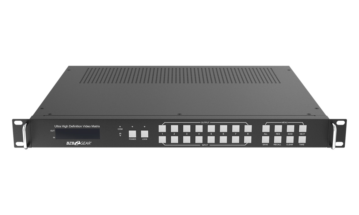 Picture of BZB Gear BZ-MVS8X8-4K 8x8 HDMI Video Wall Processor Seamless Matrix Switcher with Scaler&#44; IR & Audio