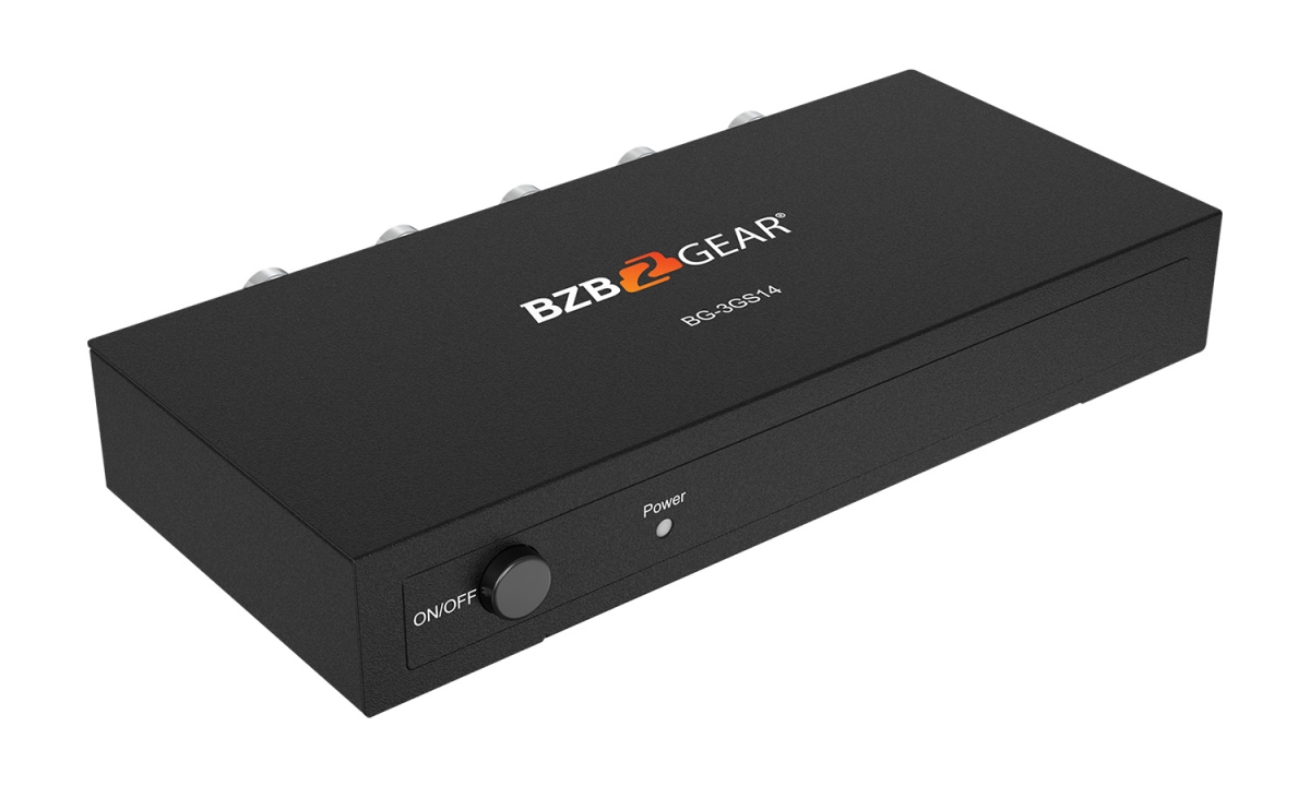 1x4 SDI Splitter Amplifier with Long Distance Support up to 200m for SD, 120m for HD & 80m for 3G